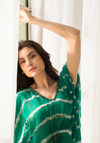 Emerald green advika kaftan green