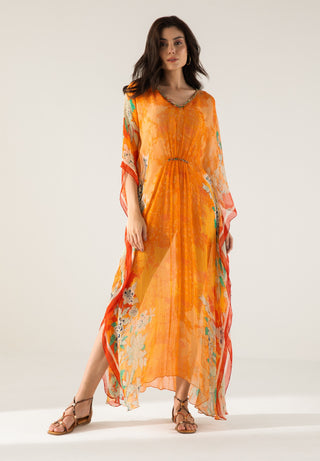 Orange vaani kaftan