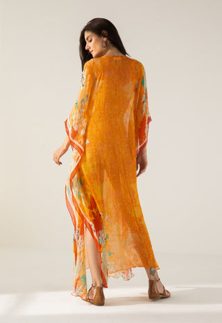 Orange vaani kaftan