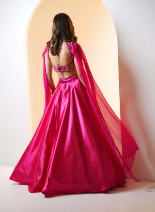 Meera hot pink lehenga set