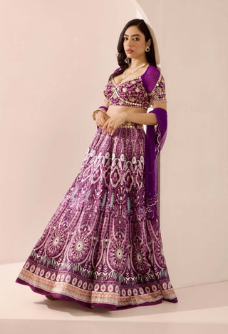 Sitara purple embroidered lehenga set