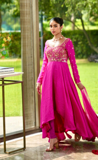 Mahi pink anarkali set