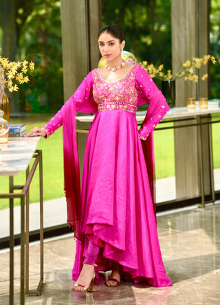 Mahi pink anarkali set