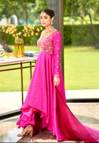 Mahi pink anarkali set