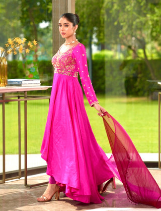 Mahi pink anarkali set