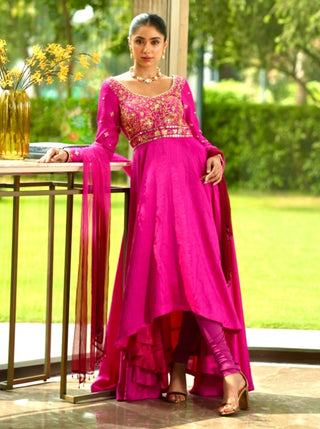 Mahi pink anarkali set