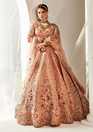 Old rosegold bridal lehenga choli set