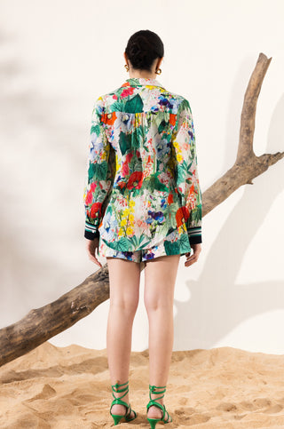 Multicolor eden shirt and shorts