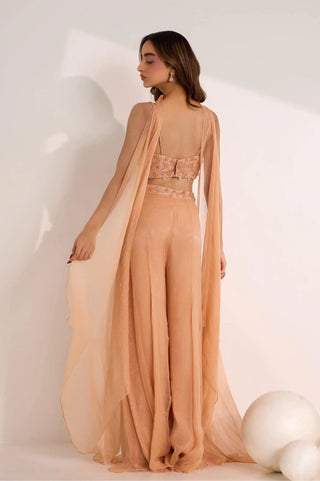 Rumi rose gold blouse and palazzo set