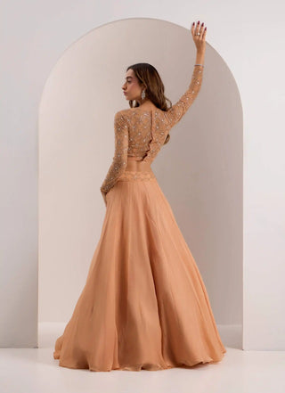 Eira rose gold lehenga set