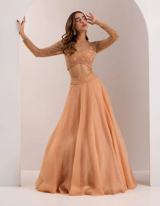 Eira rose gold lehenga set