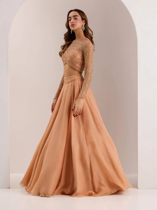 Eira rose gold lehenga set