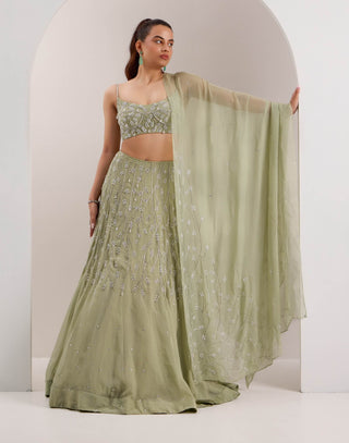 Kaena mint green lehenga set