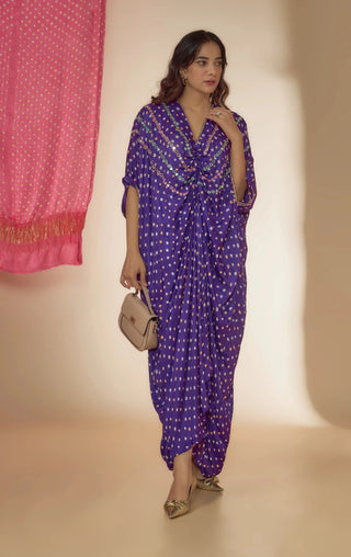 Purple kaftan dress