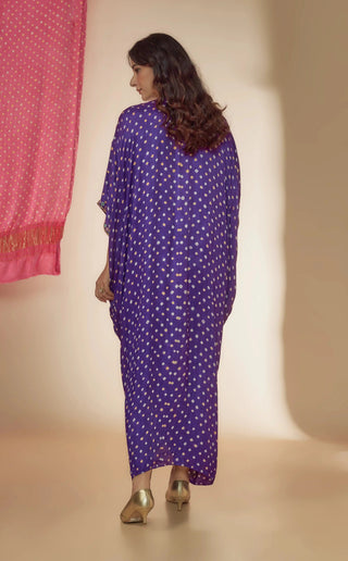 Purple kaftan dress