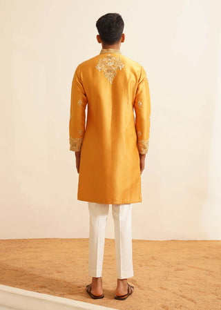 Mustard yellow falgun kurta and pant