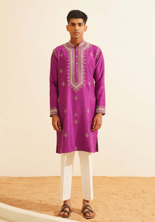 Purple yajur kurta and pant