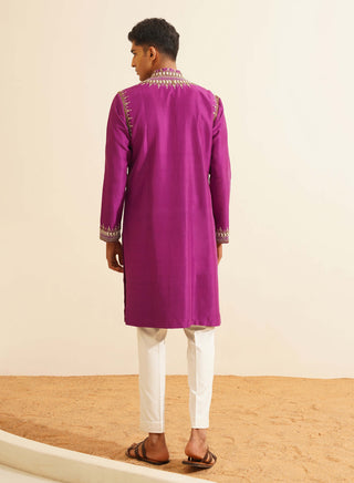 Purple yajur kurta and pant