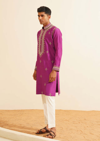 Purple yajur kurta and pant