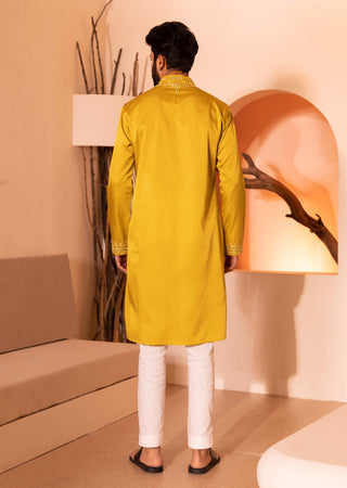 Yellow hasrat kurta