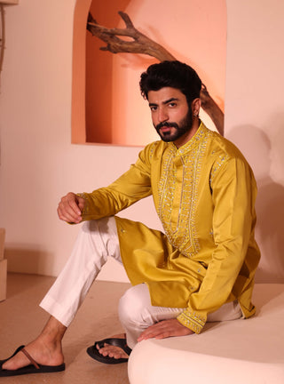 Yellow hasrat kurta