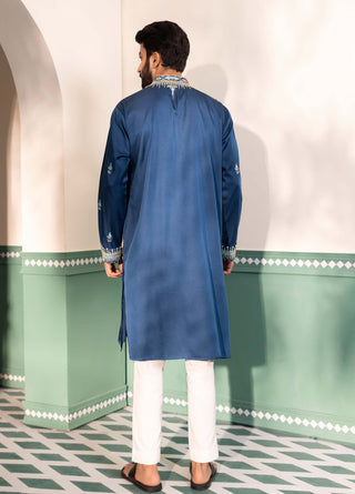 Teal blue arsh kurta