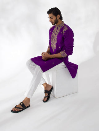 Purple sifat kurta