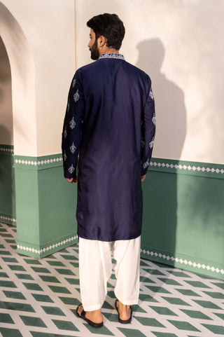 Blue sarab kurta