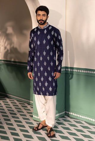 Blue sarab kurta