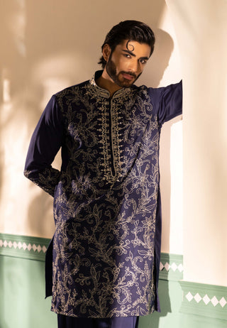 Blue gul kurta