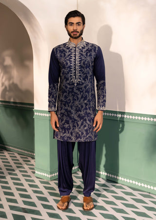 Blue gul kurta