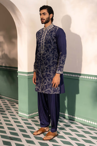 Blue gul kurta