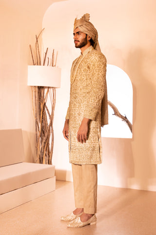 Golden nawab sherwani