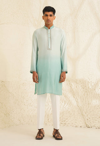 Ombre cyan nailabh kurta and pant