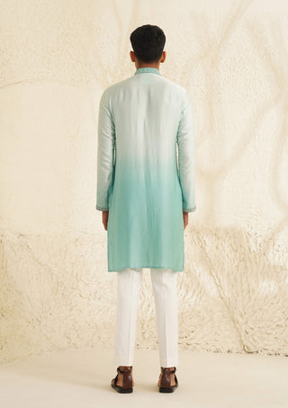 Ombre cyan nailabh kurta and pant