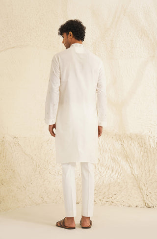 Milky white samyak kurta and pant