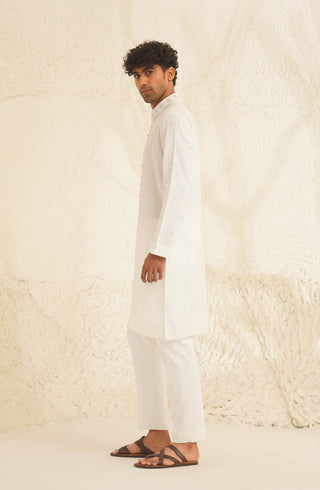 Milky white samyak kurta and pant