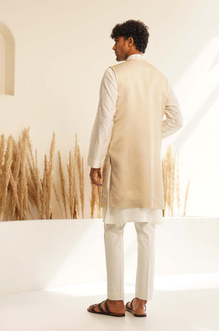 Beige hiranya indo-western jacket set