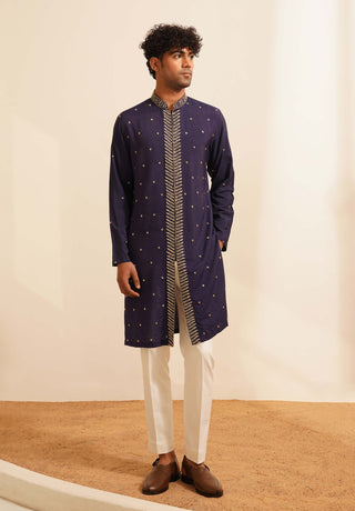 Navy blue mihir kurta and pant