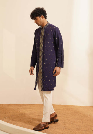 Navy blue mihir kurta and pant