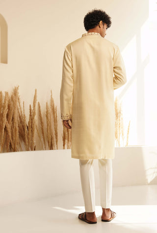 Milky white ojas kurta and pant