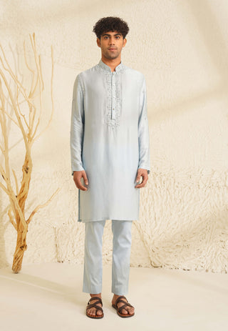 Powder blue neer waistcoat set