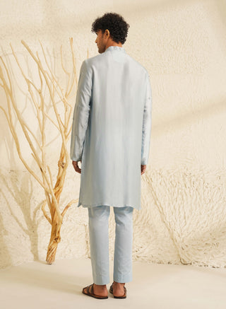 Powder blue nishk kurta and pant