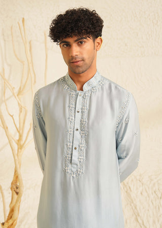 Powder blue nishk kurta and pant