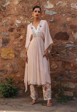 Prisha blush pink printed kaftan