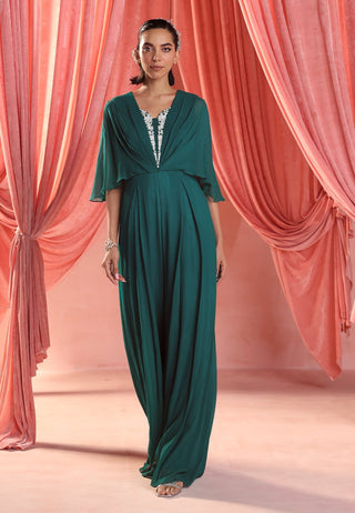 Maya emerald green jumpsuit