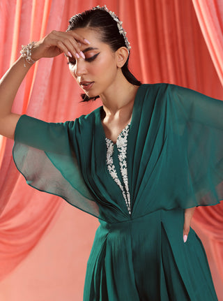 Maya emerald green jumpsuit