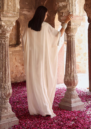 Vidhi ivory embellished kaftan