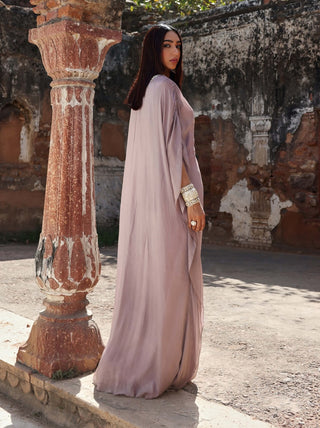 Mirra lilac draped kaftan