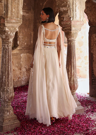 Areen ivory circular skirt and choli